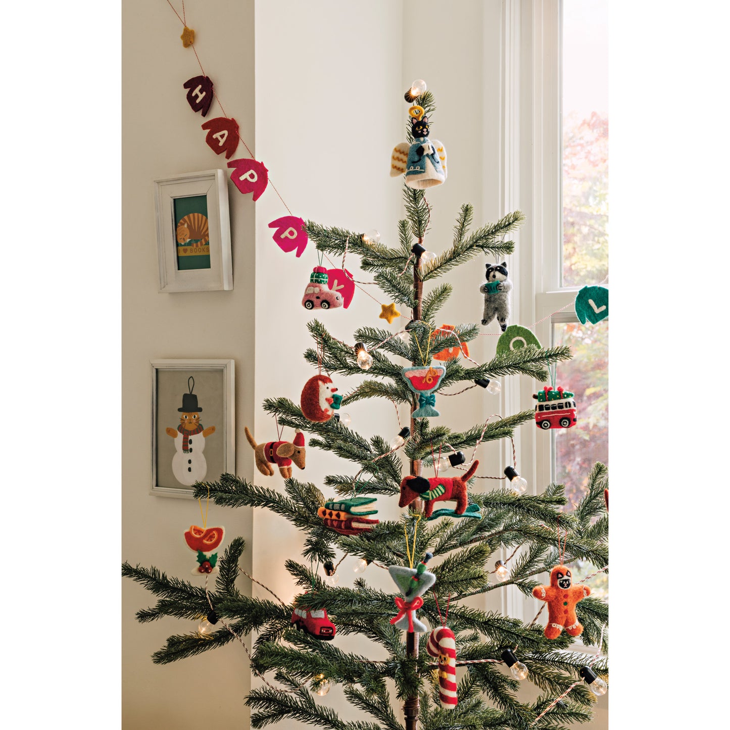 Holiday Traffic Felt Christmas Tree Ornaments - 3 Assorted Styles