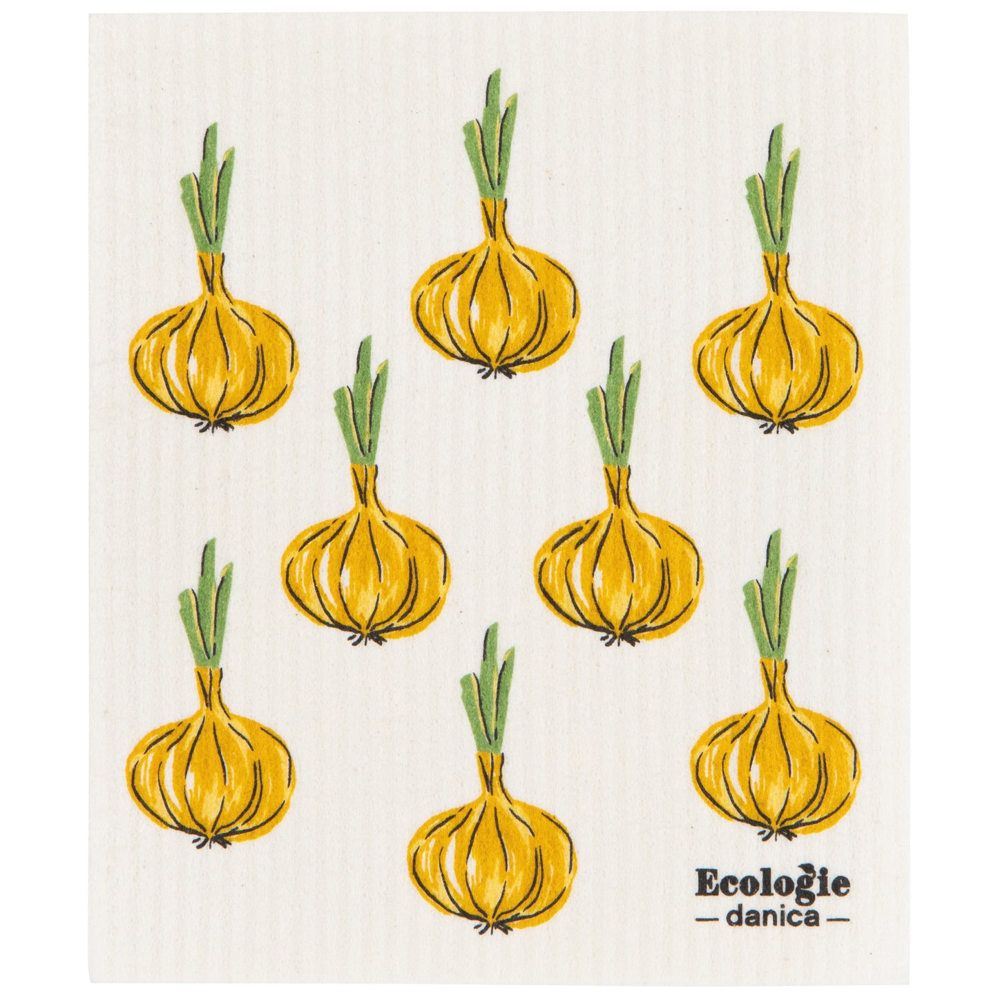 Veggie Stand Onions Swedish Dishcloth