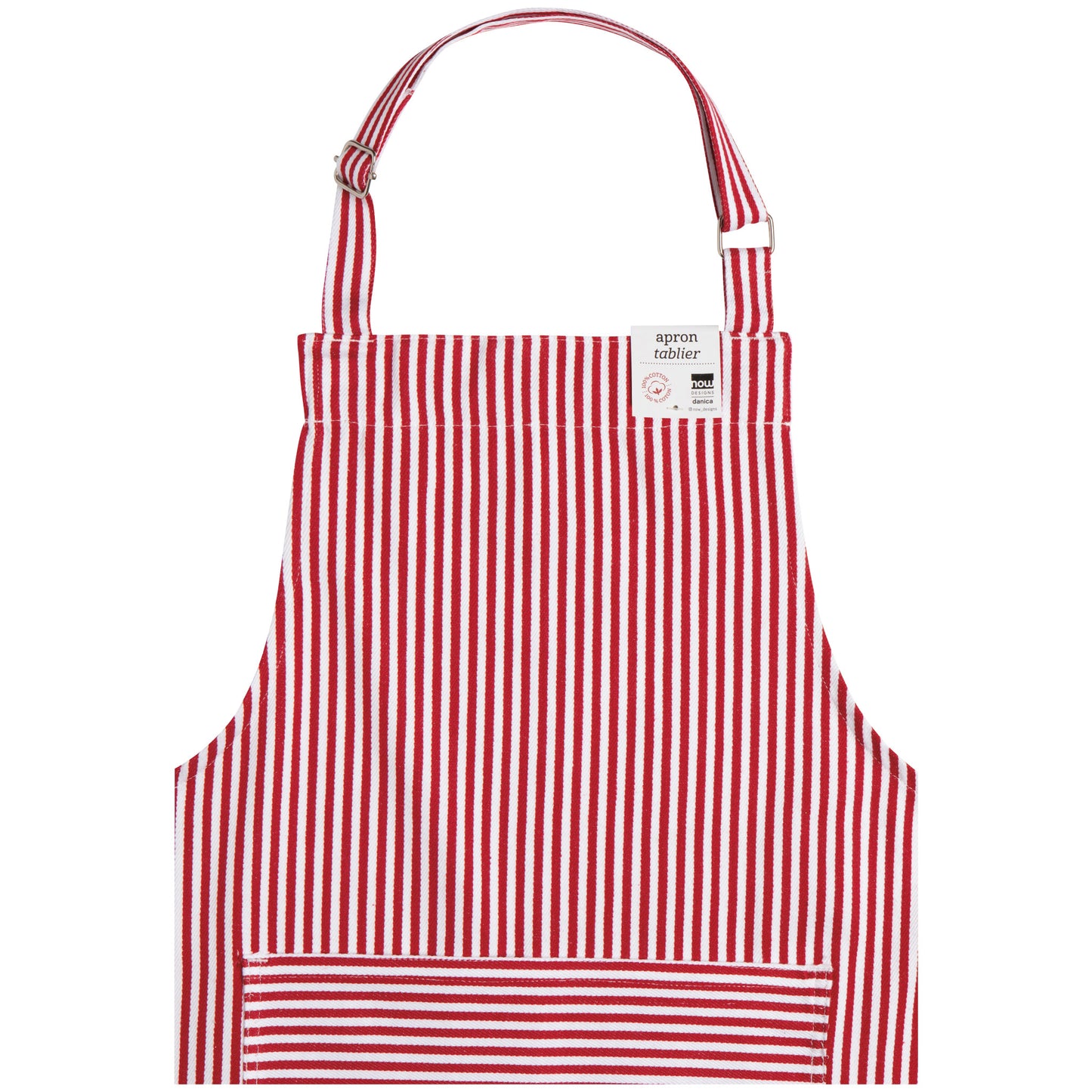 Narrow Red Stripe Chef Apron