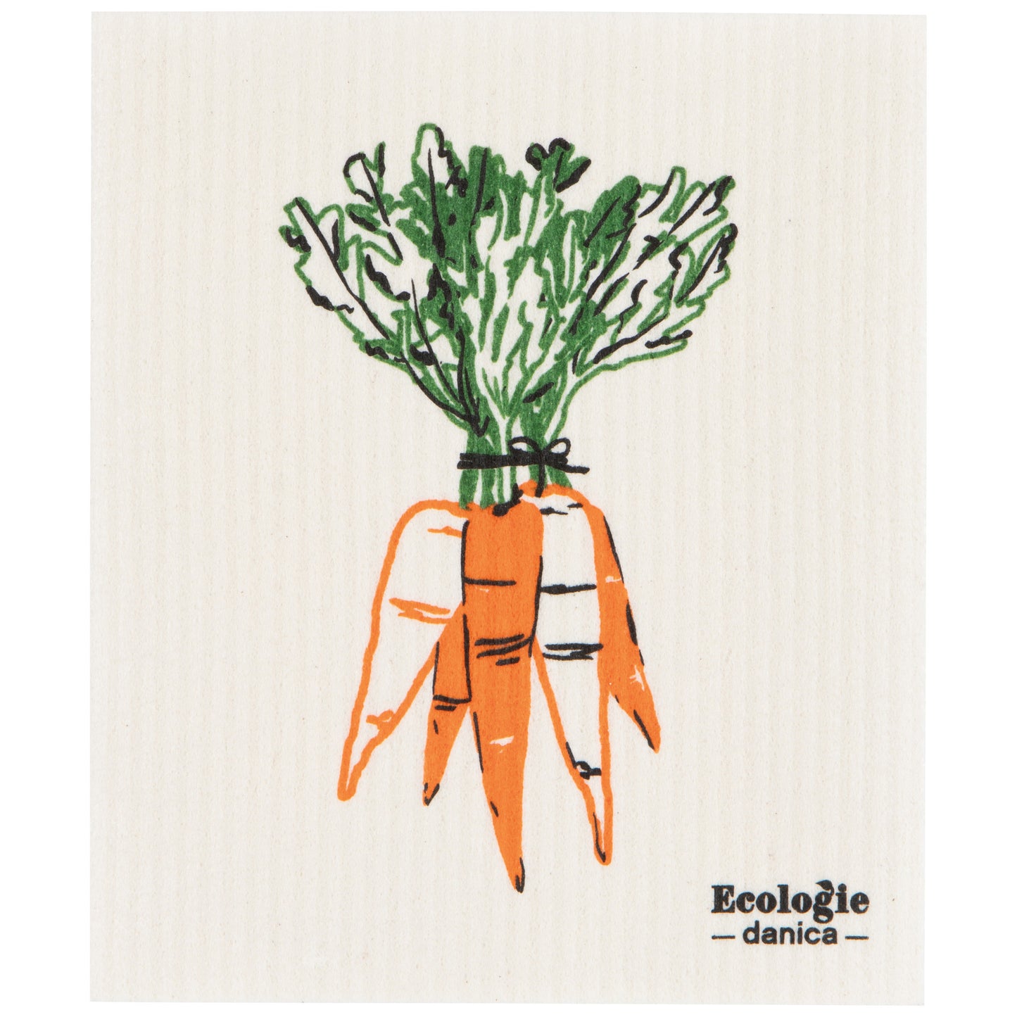Veggie Stand Carrots Swedish Dishcloth