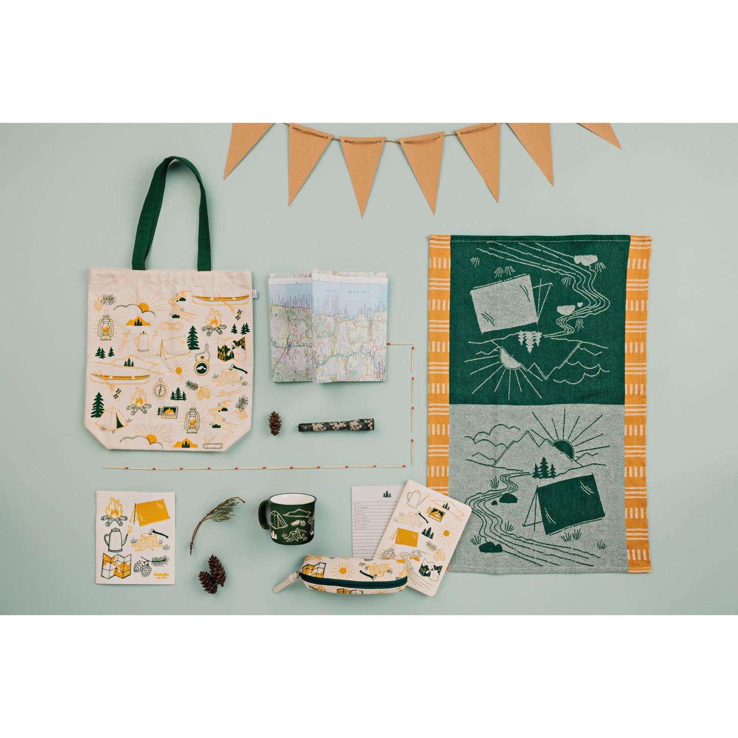 Camp Out Swedish Dishcloth