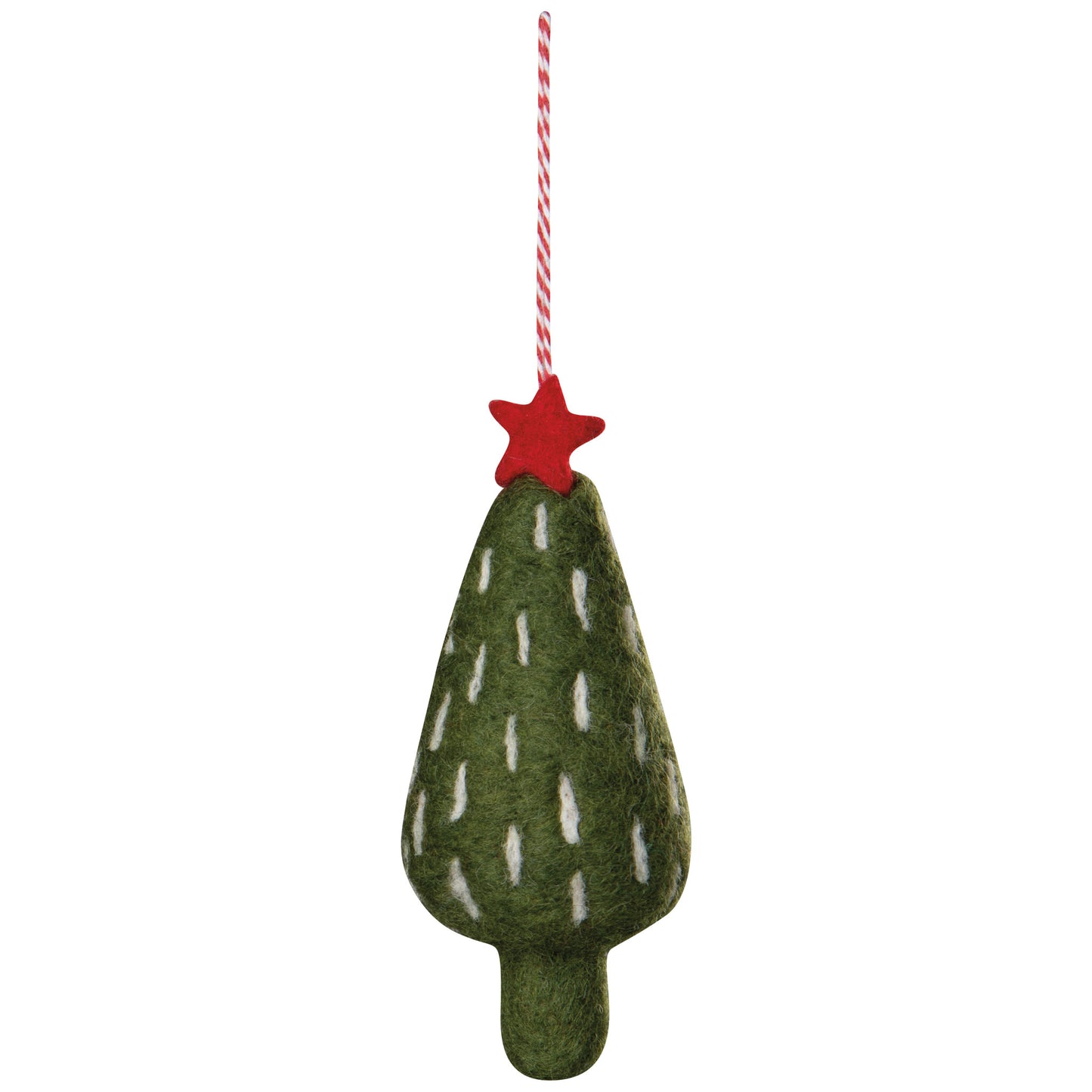Yuletide Felt Christmas Tree Ornaments - 3 Assorted Styles