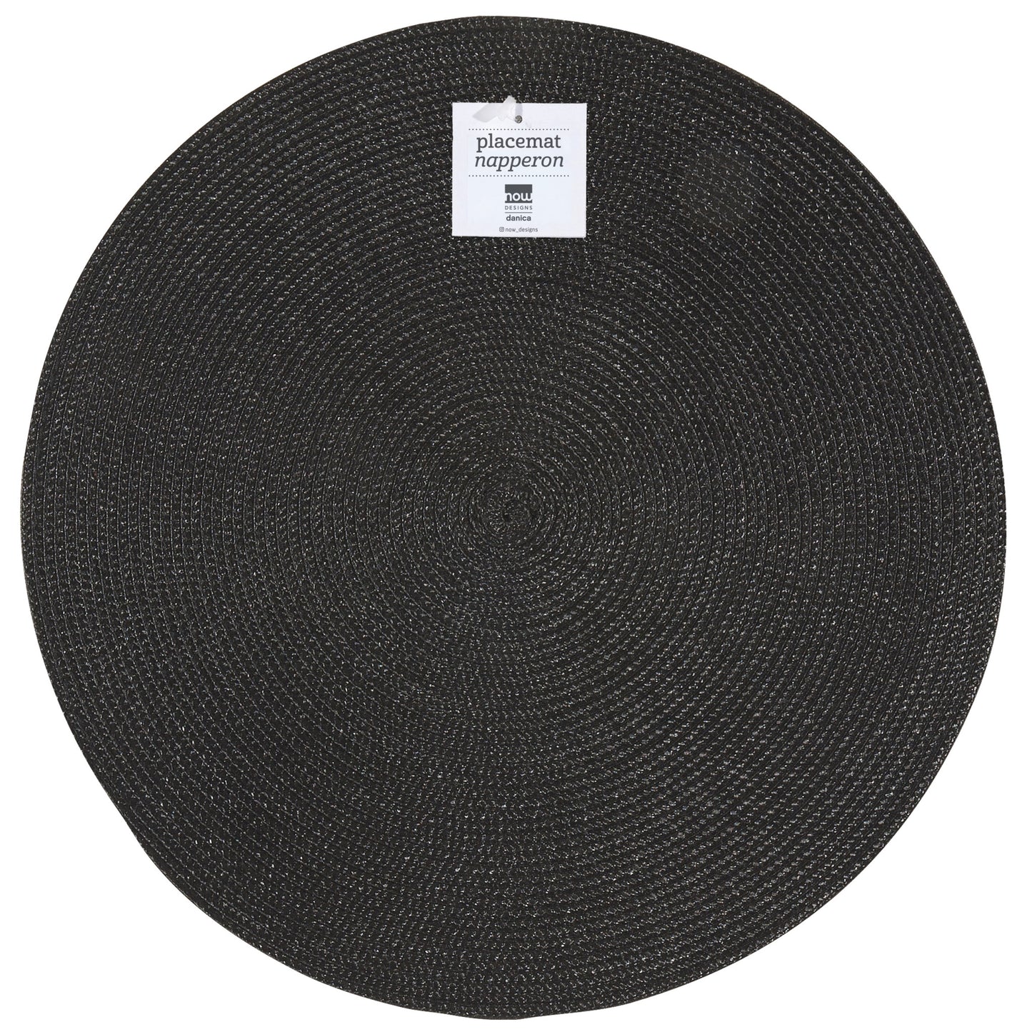 Disko Black Round Placemat