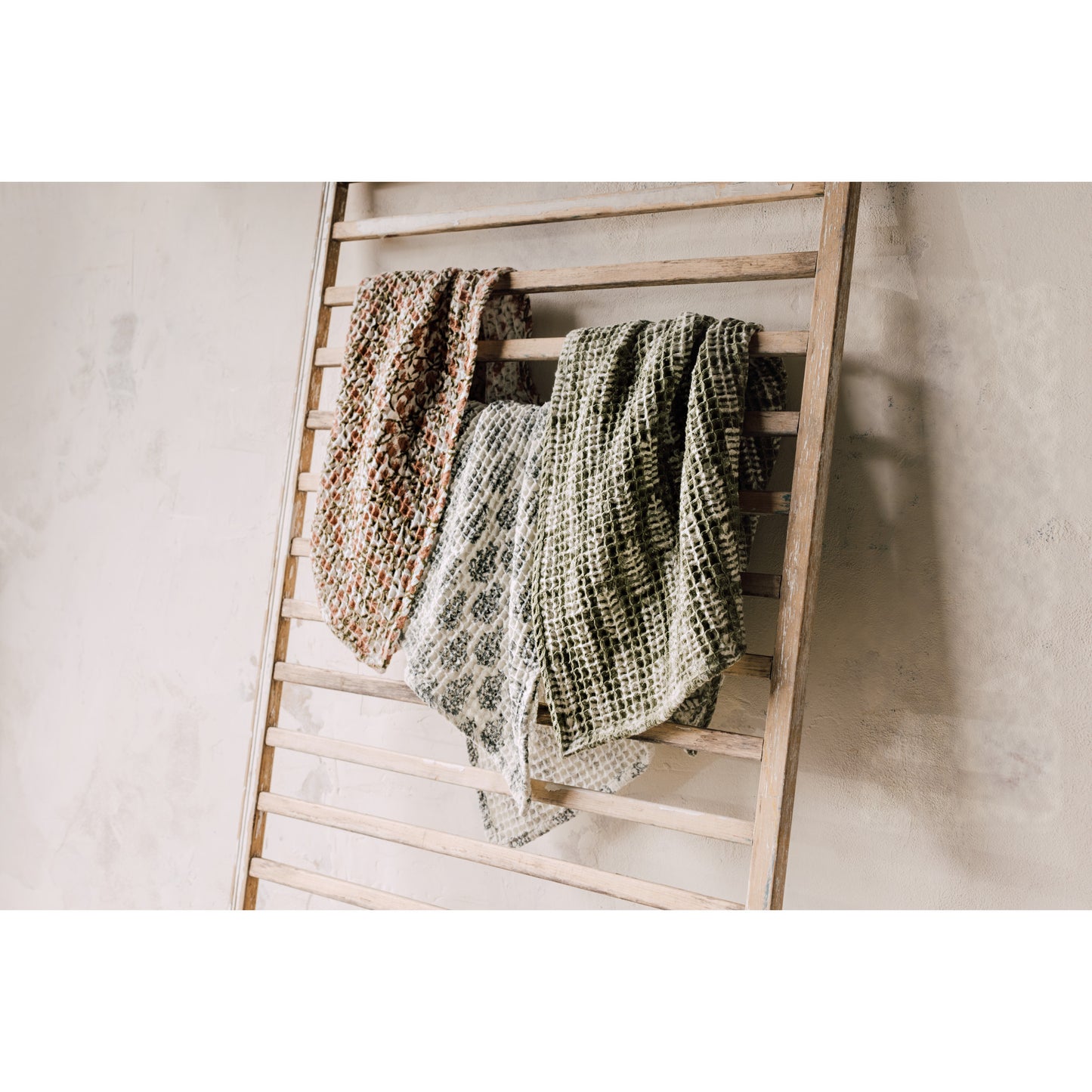 Blomma Block Print Waffle Dishtowel