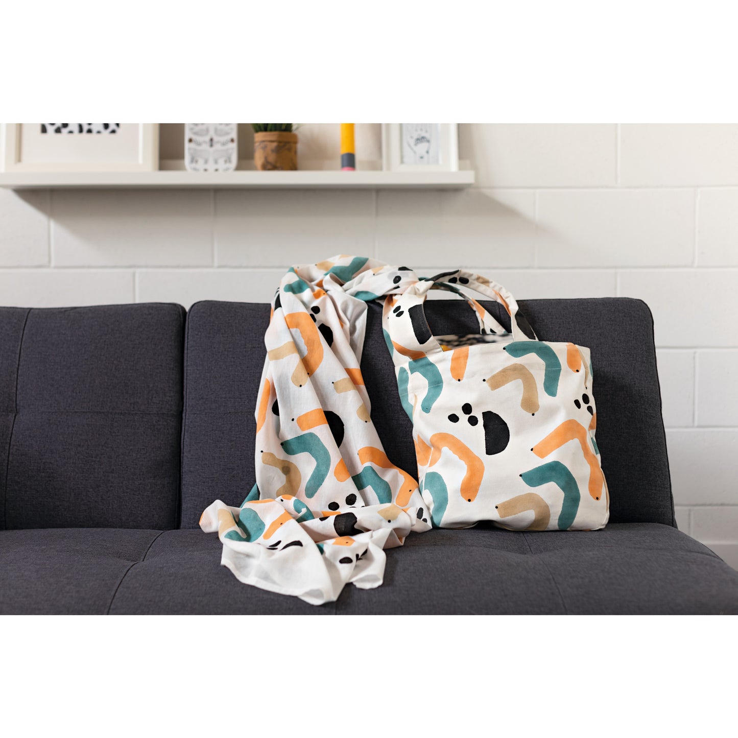 Echo Block Print To and Fro Tote Bag