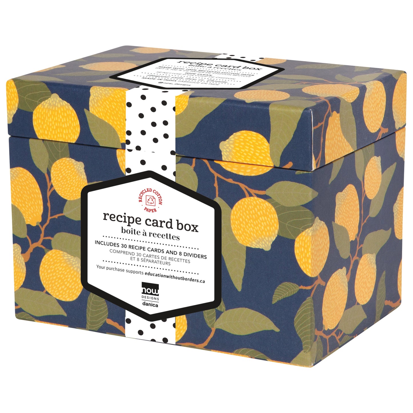 Lemons Recipe Card Box
