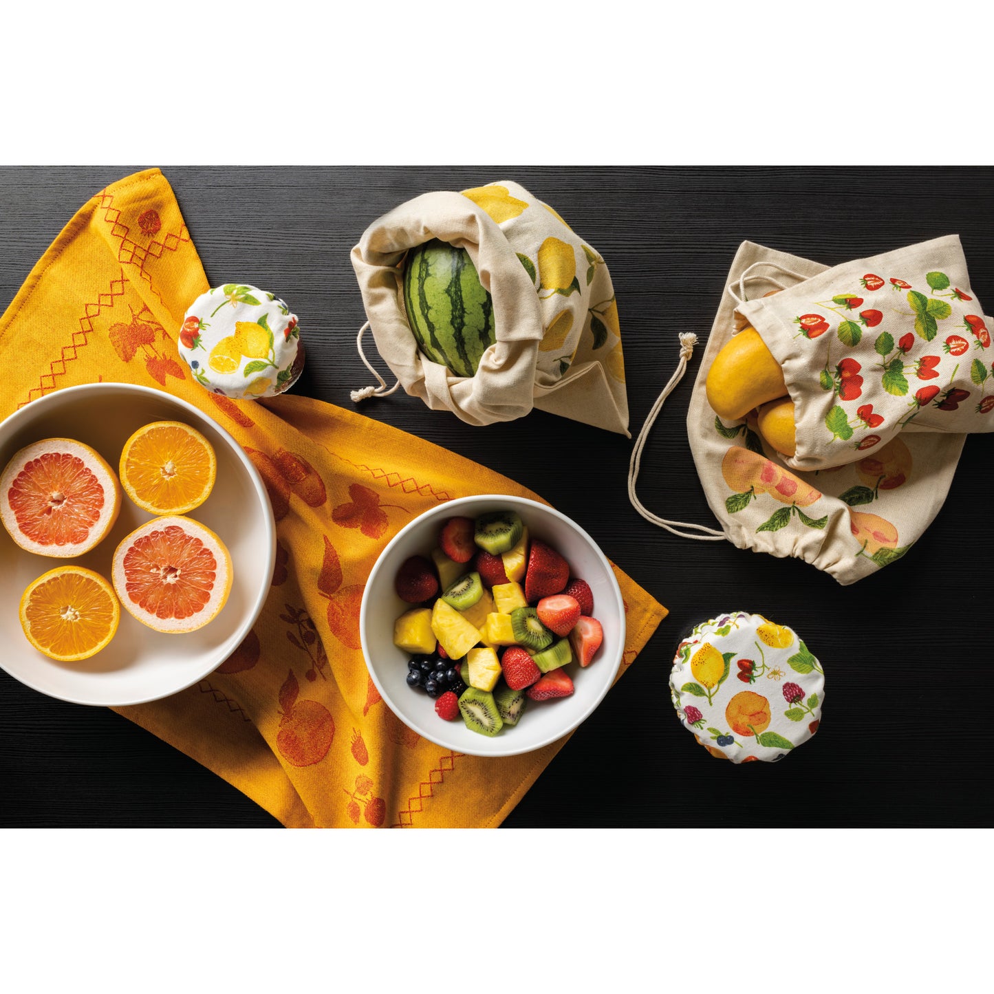 Fruit Salad Mini Bowl Cover Set of 3