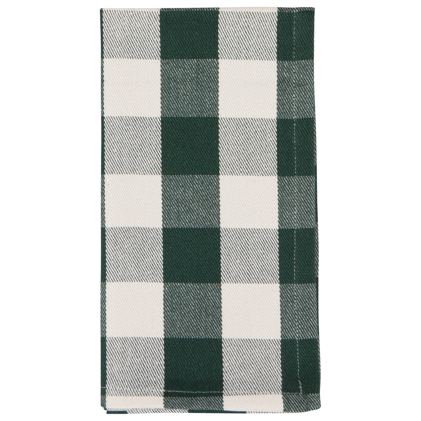 Recycled Cotton 2nd Spin Green Buffalo Check Napkins Set/4