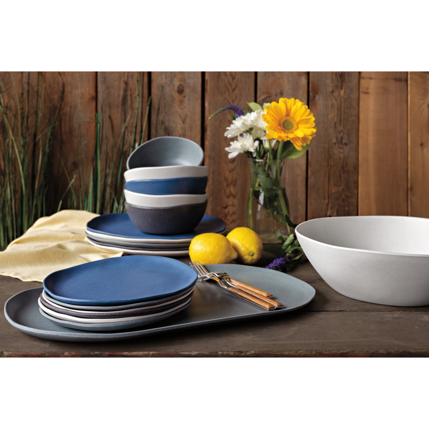 Fresco Melamine Side Plate - Vanilla Bean