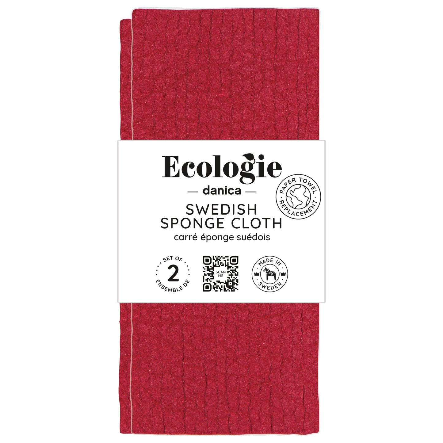 Carmine Swedish Dishcloths Set of 2