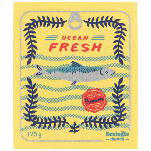 Tinned Fish Swedish Dishcloth