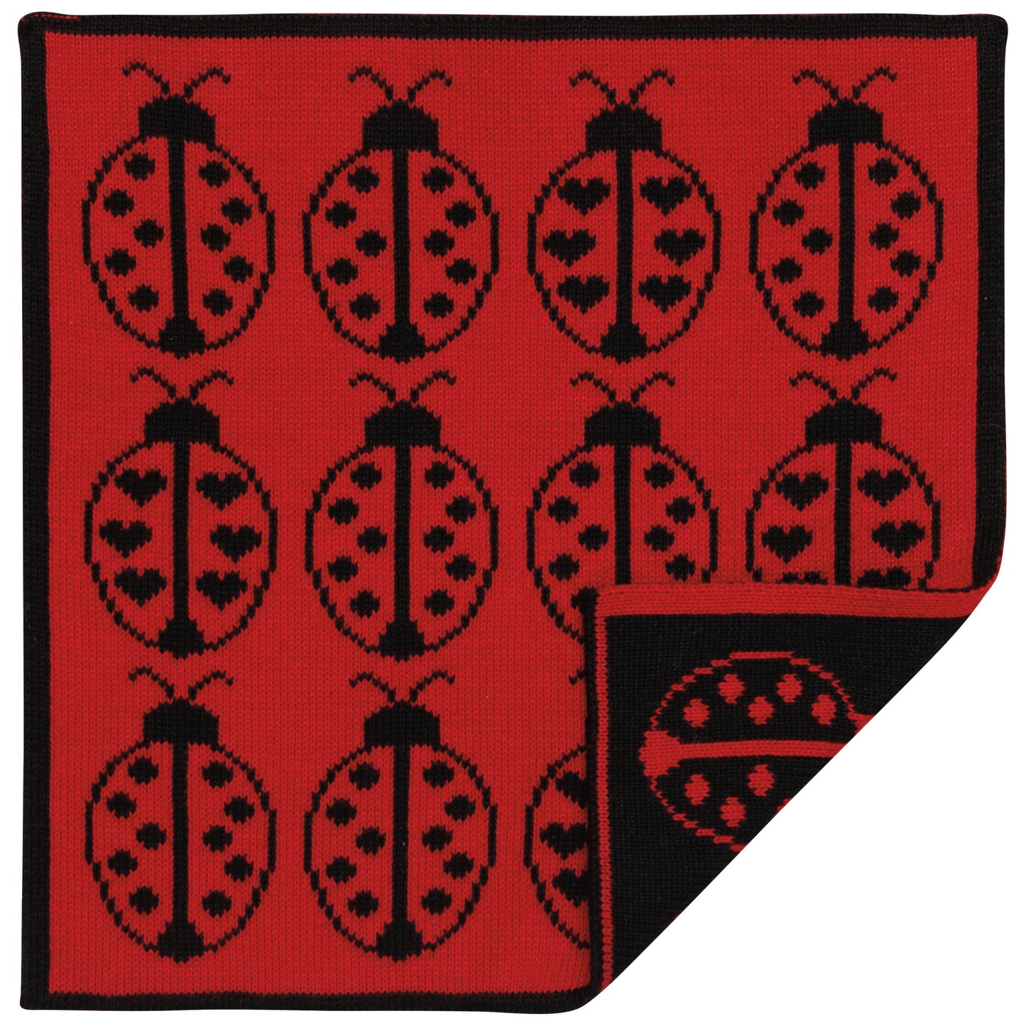 Ladybugs Knit Dishcloth Set of 3
