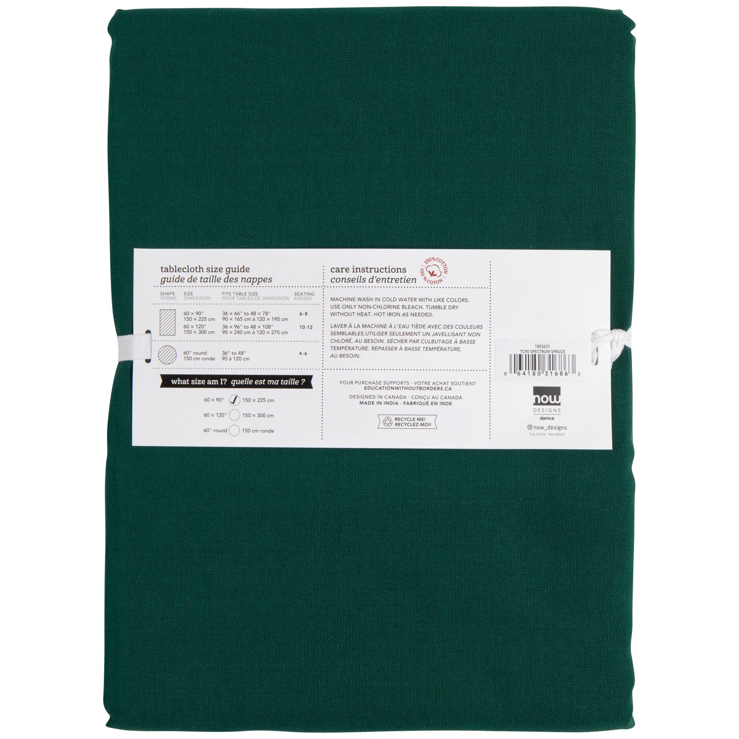 Spectrum Tablecloth Spruce 60 x 90 inch