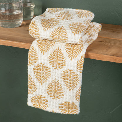Arbor Block Print Waffle Dishtowel