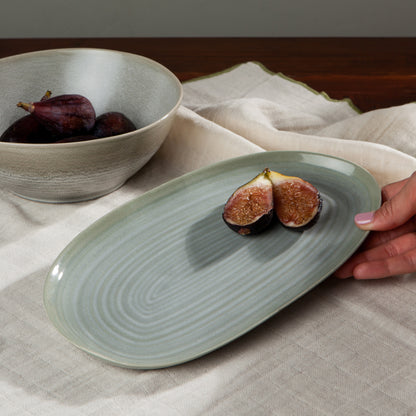 Aquarius Sage Oval Platter 10.5 Inch