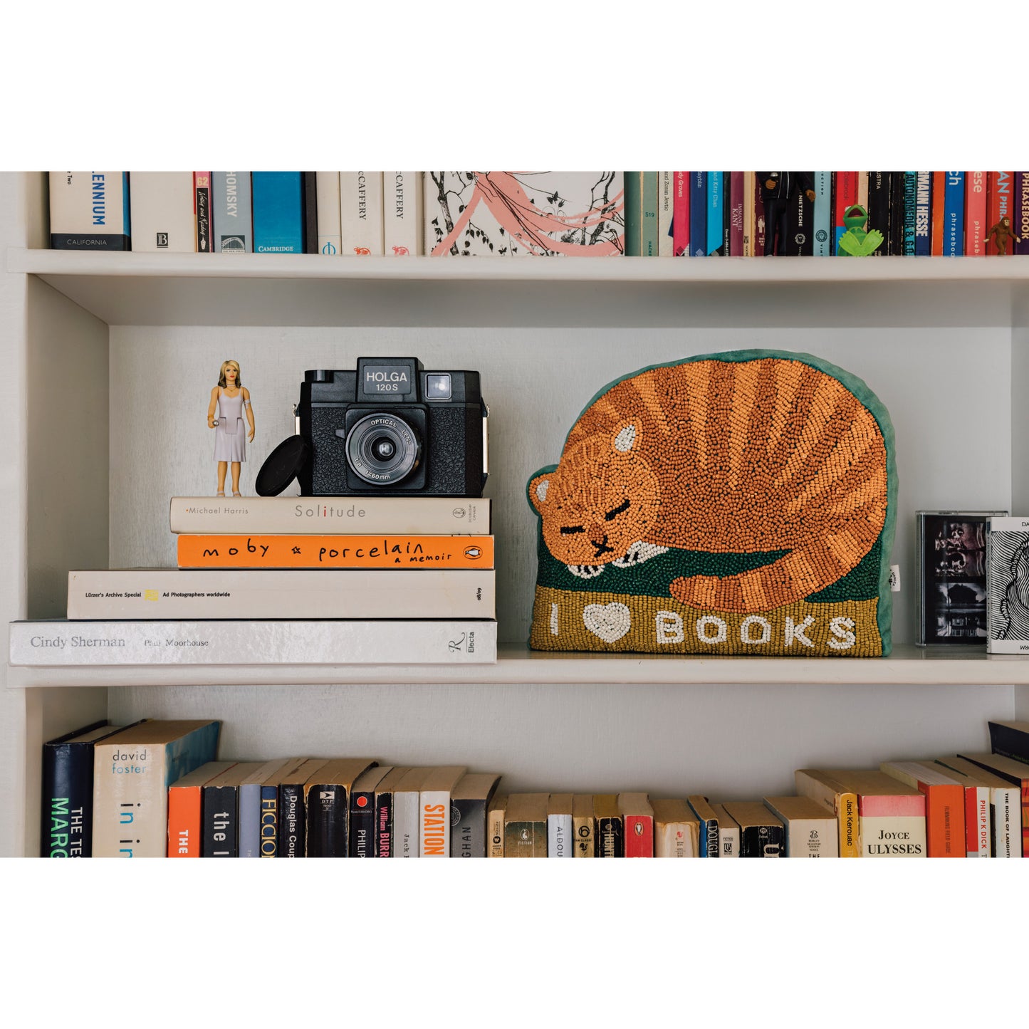 Book Club Beaded Throw Pillow