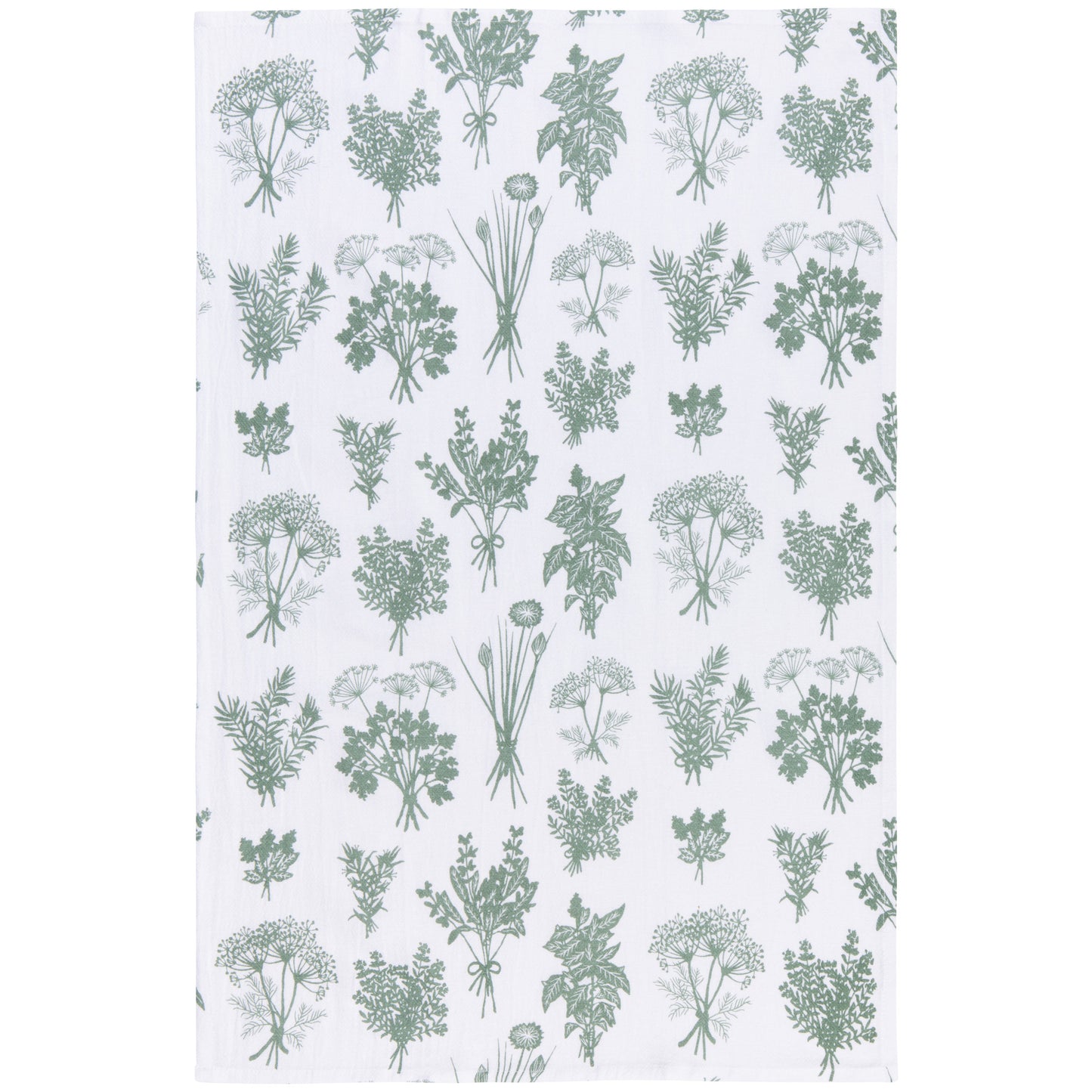 Fresh Herbs Elm Green Floursack Dishtowels Set of 2