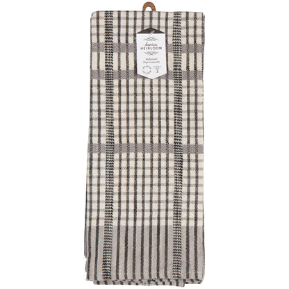 Pewter Finley Check Dishtowels Set of 2