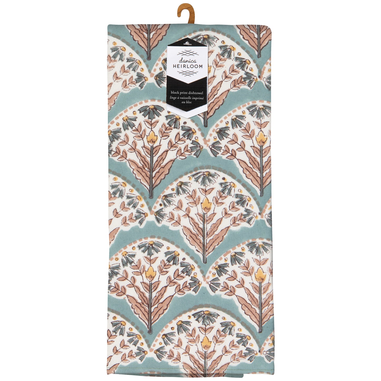 Bouquet Block Print Dishtowel