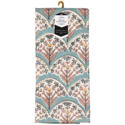 Bouquet Block Print Dishtowel