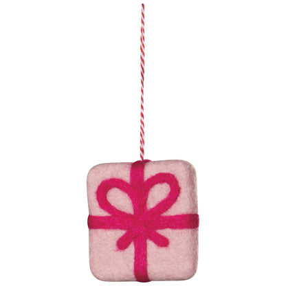 Presents Felt Christmas Tree Ornaments - 3 Assorted Styles