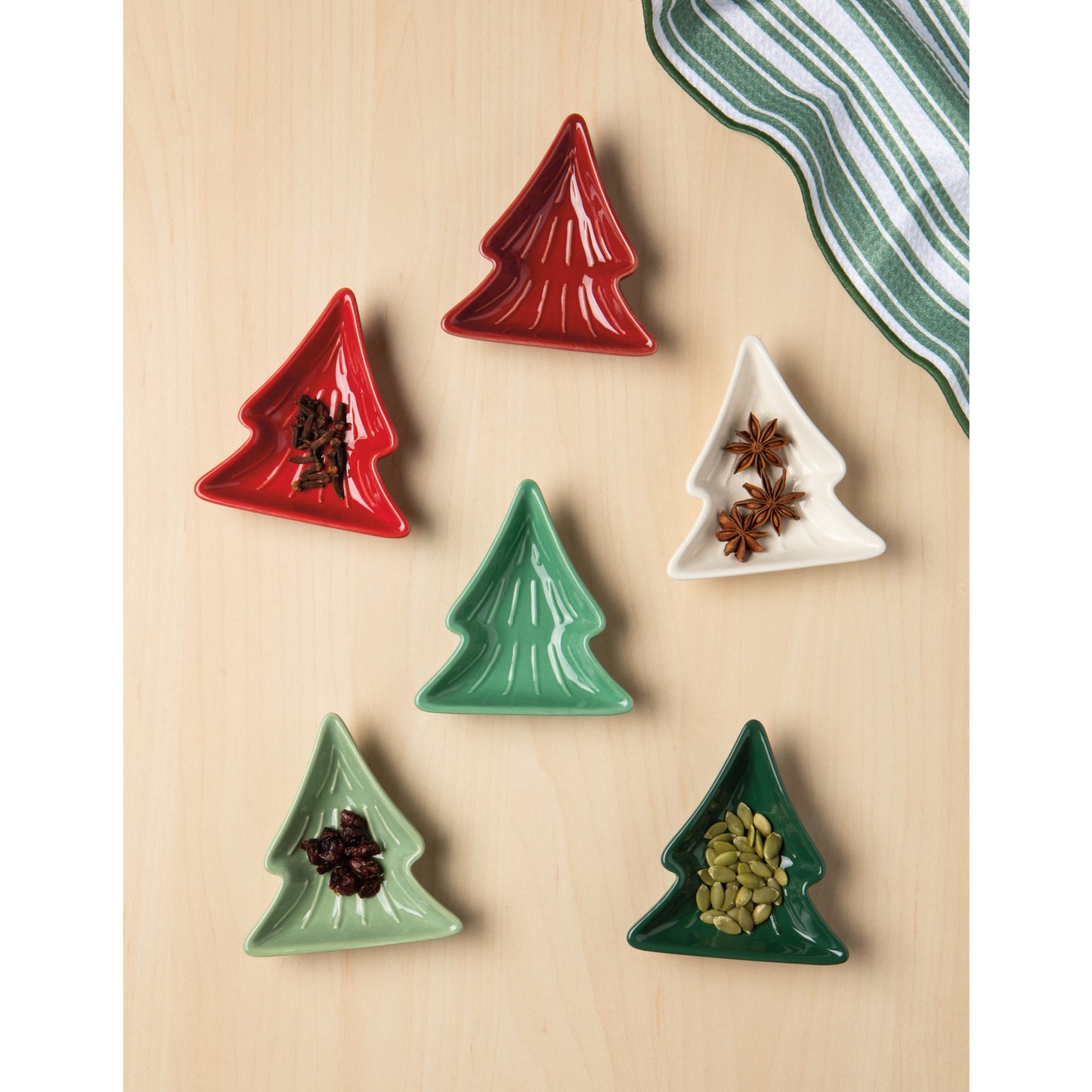 Winter Frost Christmas Pinch Bowls Set of 6