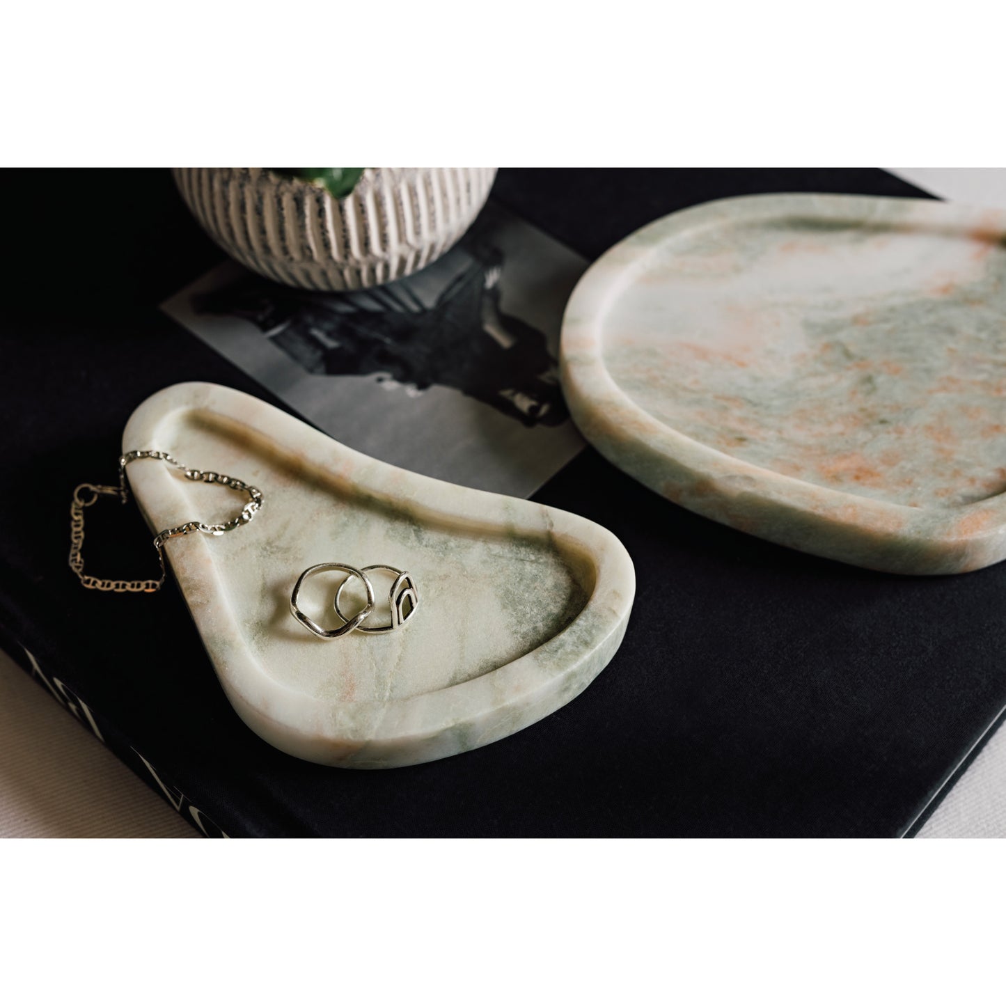 Onyx Marble Large Shaped Tray