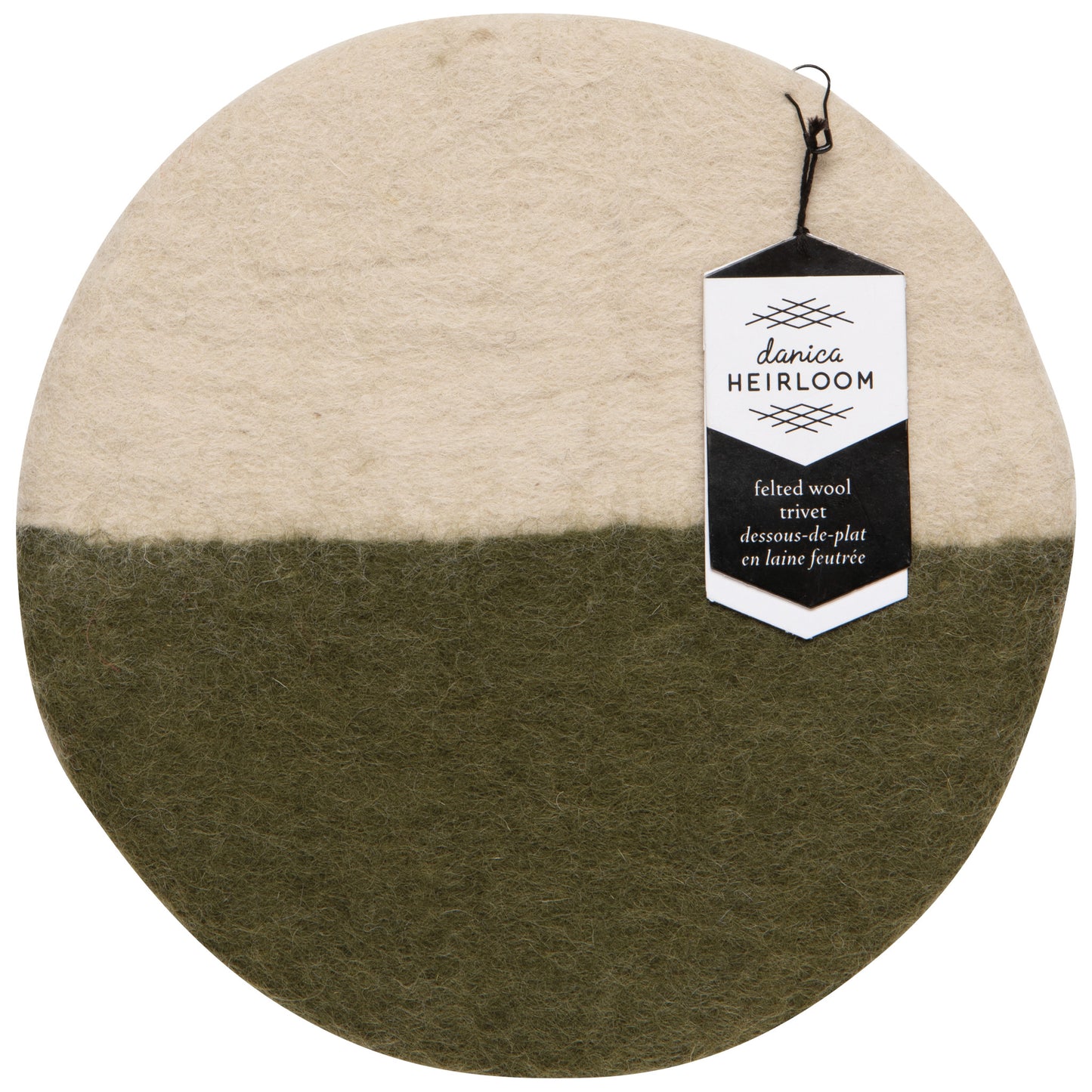 Olive Felted Wool Trivet