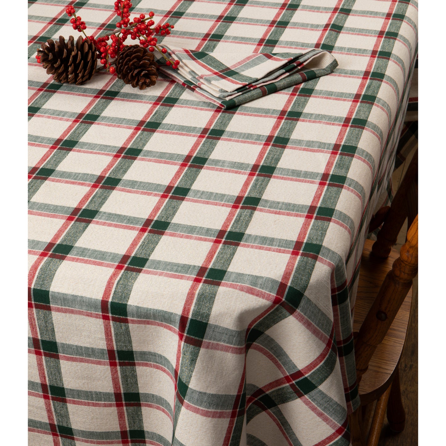 Noel Plaid Christmas Tablecloth 120 x 60 inch