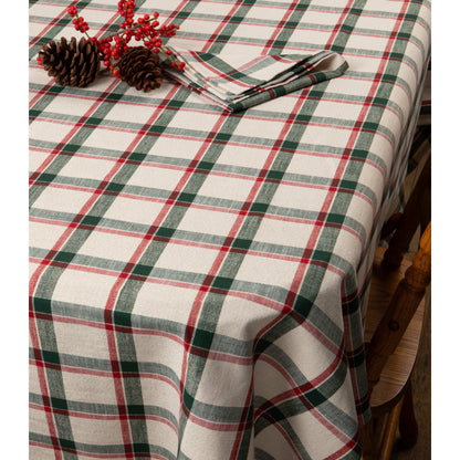 Noel Plaid Christmas Tablecloth 120 x 60 inch