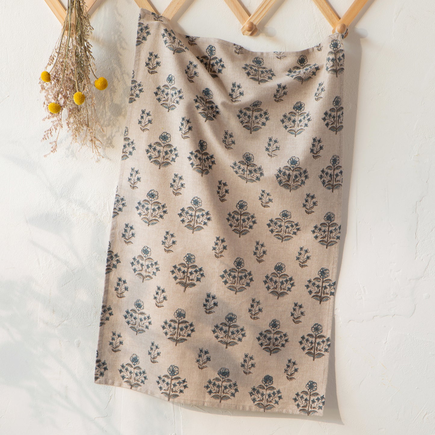 Salvia Block Print Dishtowel
