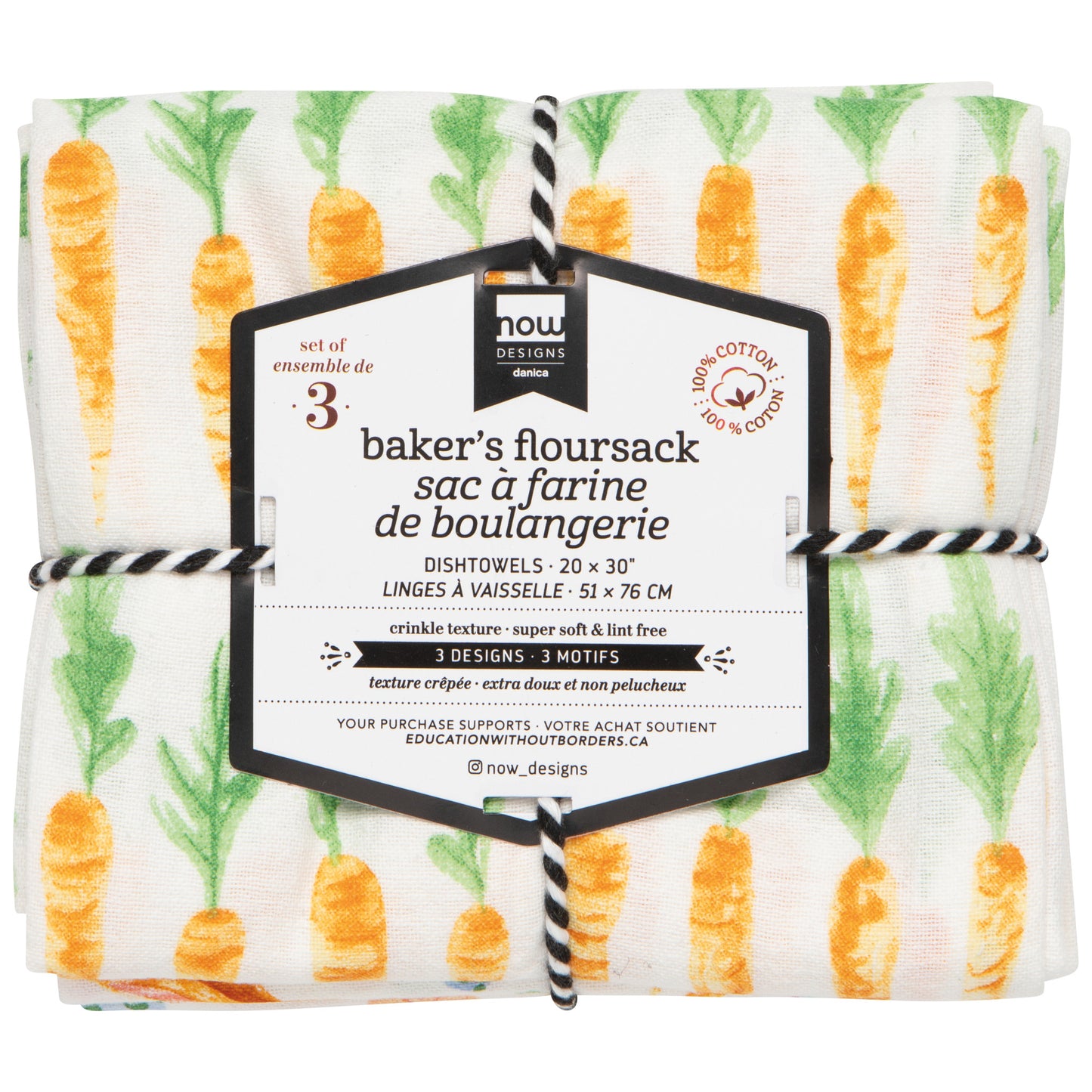 Easter Meadow Baker's Floursack Set of 3 Assorted