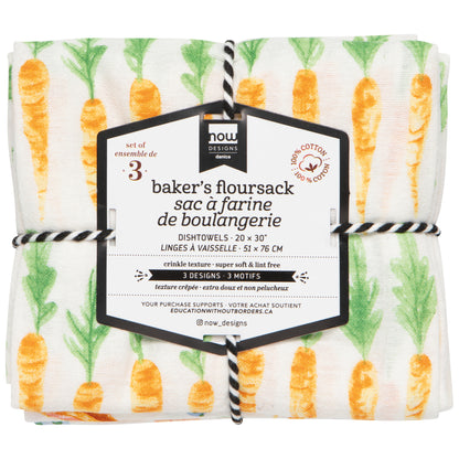 Easter Meadow Baker's Floursack Set of 3 Assorted