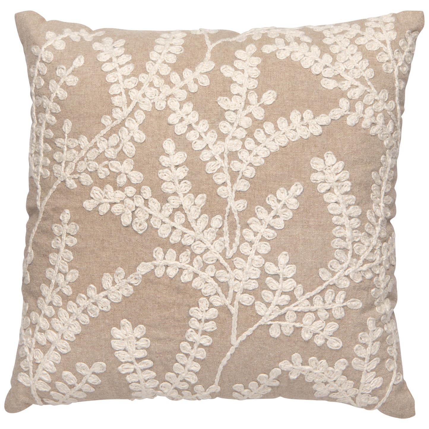 Branch Embroidered Pillow 18 x 18 inch