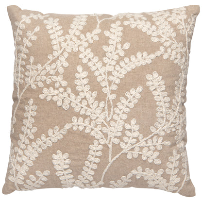 Branch Embroidered Pillow 18 x 18 inch