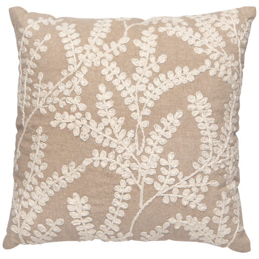 Branch Embroidered Pillow 18 x 18 inch
