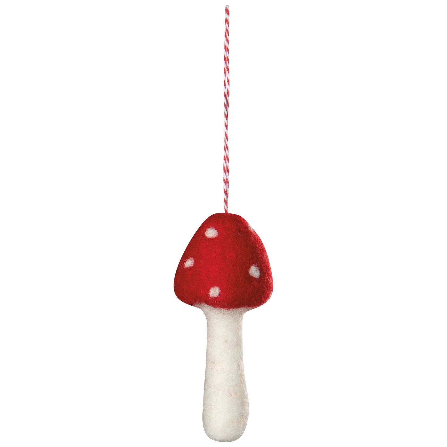 Toadstool Felt Christmas Tree Ornaments - 4 Assorted Styles