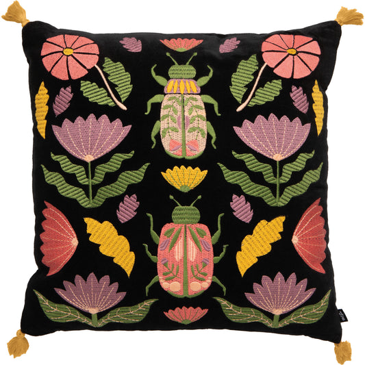 Amulet Embroidered Throw Pillow