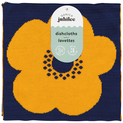 Poppy Knit Dishcloth Set of 3