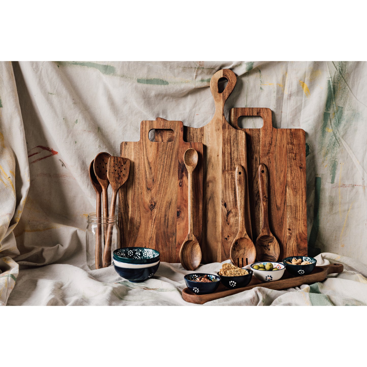 Acacia Wood Salad Server Set