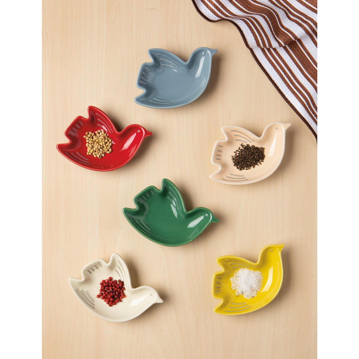 Bird Pinch Bowl Set of 6