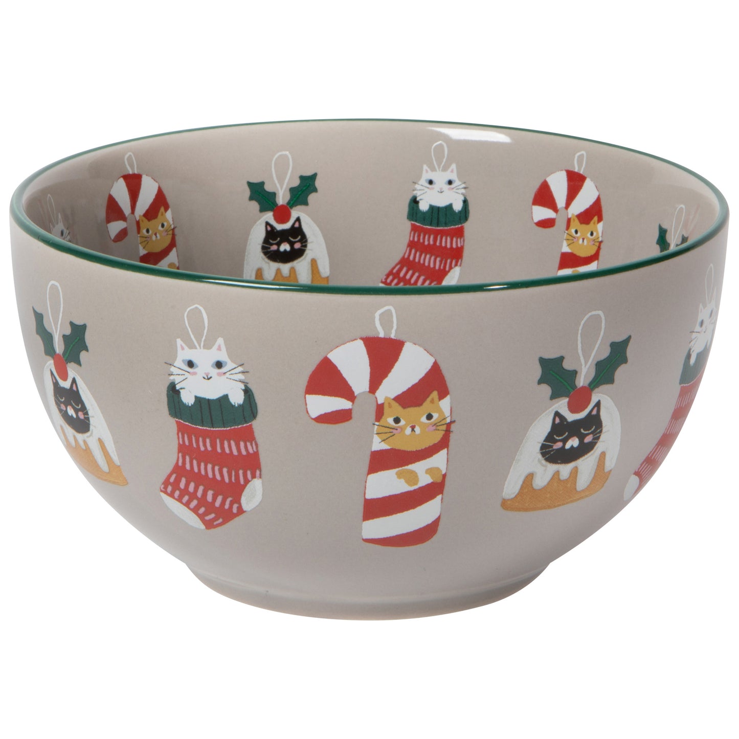 Bauble Cats Christmas Bowls Set of 4 Assorted
