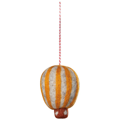 Hot Air Balloon Felt Christmas Tree Ornaments - 3 Assorted Styles
