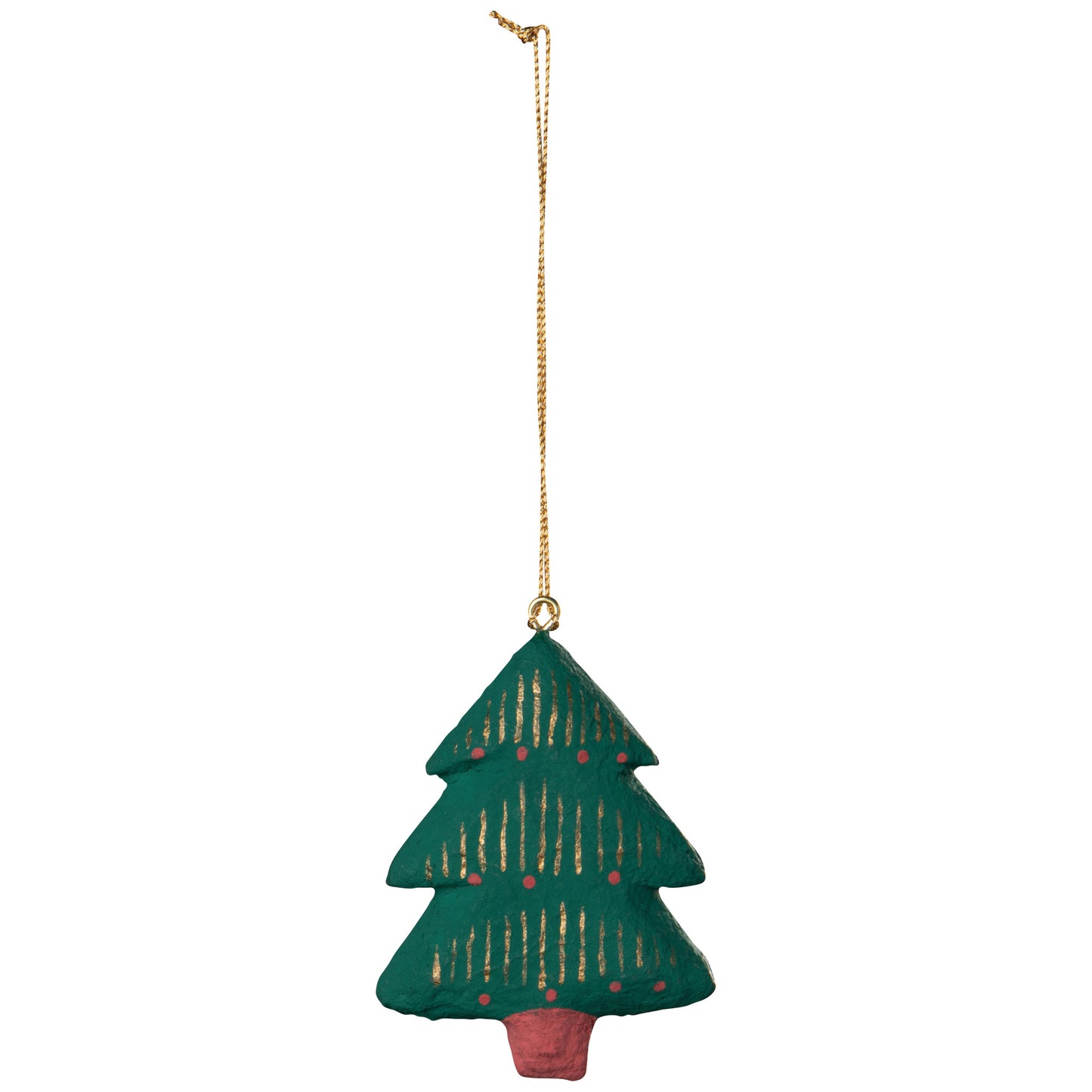 Merry Medley Mache Christmas Tree Ornaments - 3 Assorted Styles