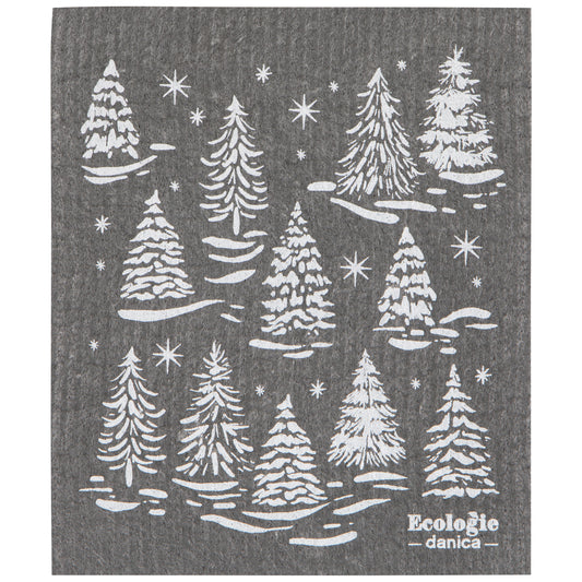 Winter Frost Christmas Swedish Dishcloth