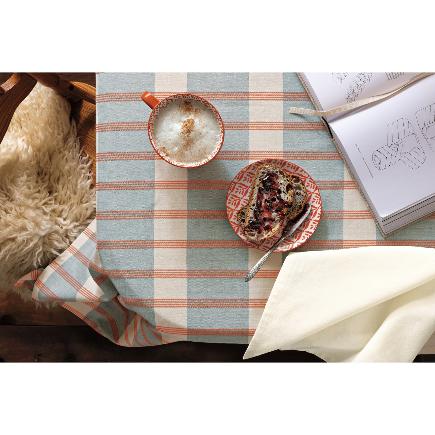 Copper Leaves Stamped Latte Mug