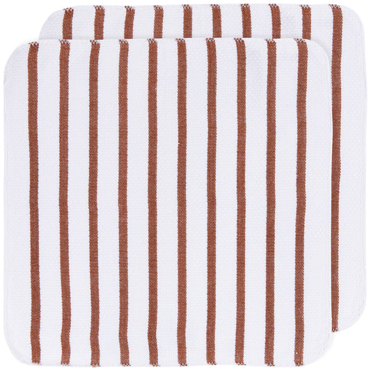 Chestnut Brown Basketweave Dishcloths Set of 2