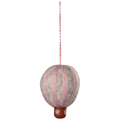 Hot Air Balloon Felt Christmas Tree Ornaments - 3 Assorted Styles
