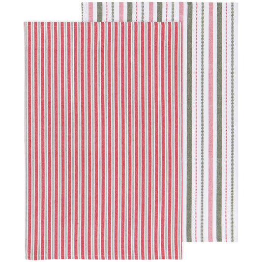 Holiday Recycled Cotton Dishtowels Set of 2