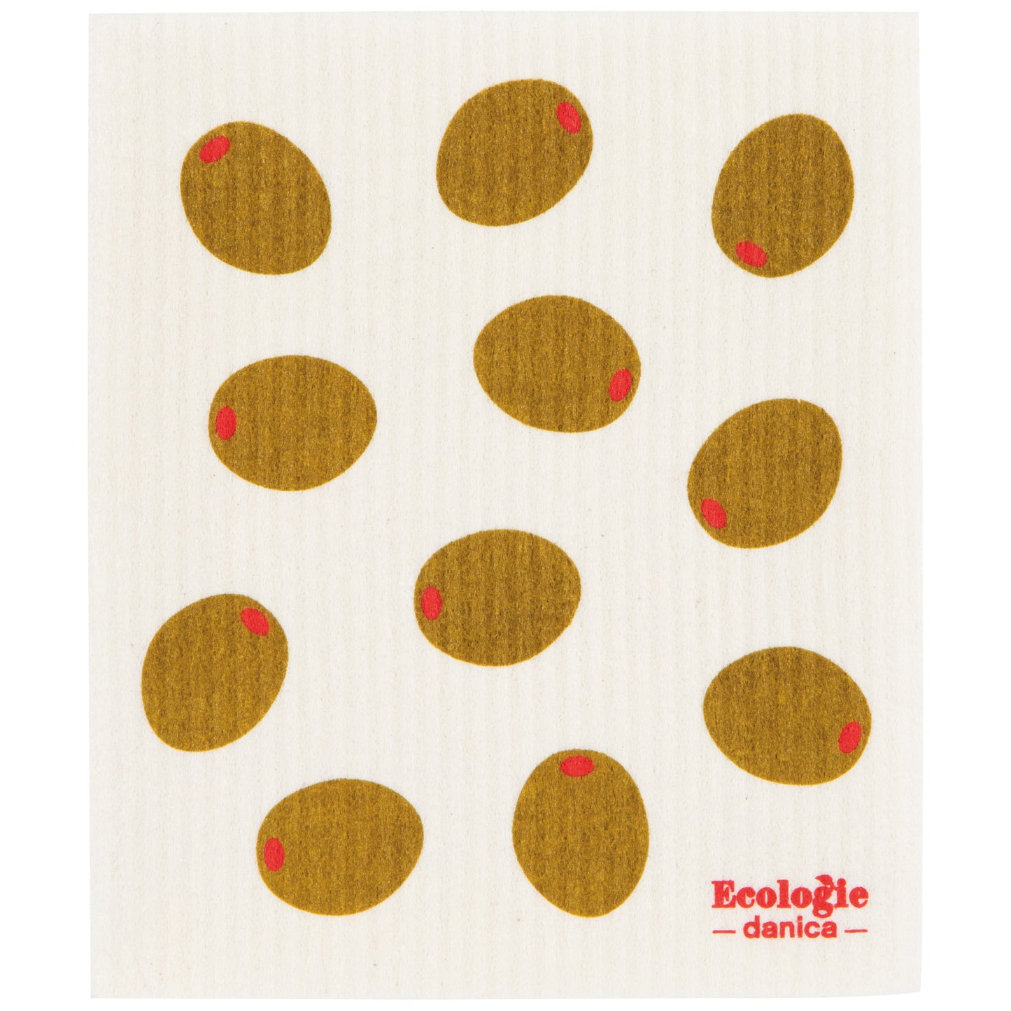 Tossed Olives Swedish Dishcloth